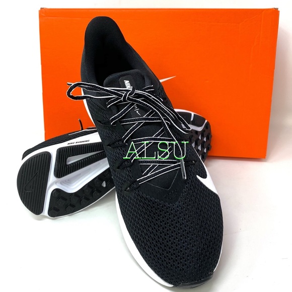 Nike Quest 2 Black White Canvas Women’s Sneakers - Picture 10 of 11